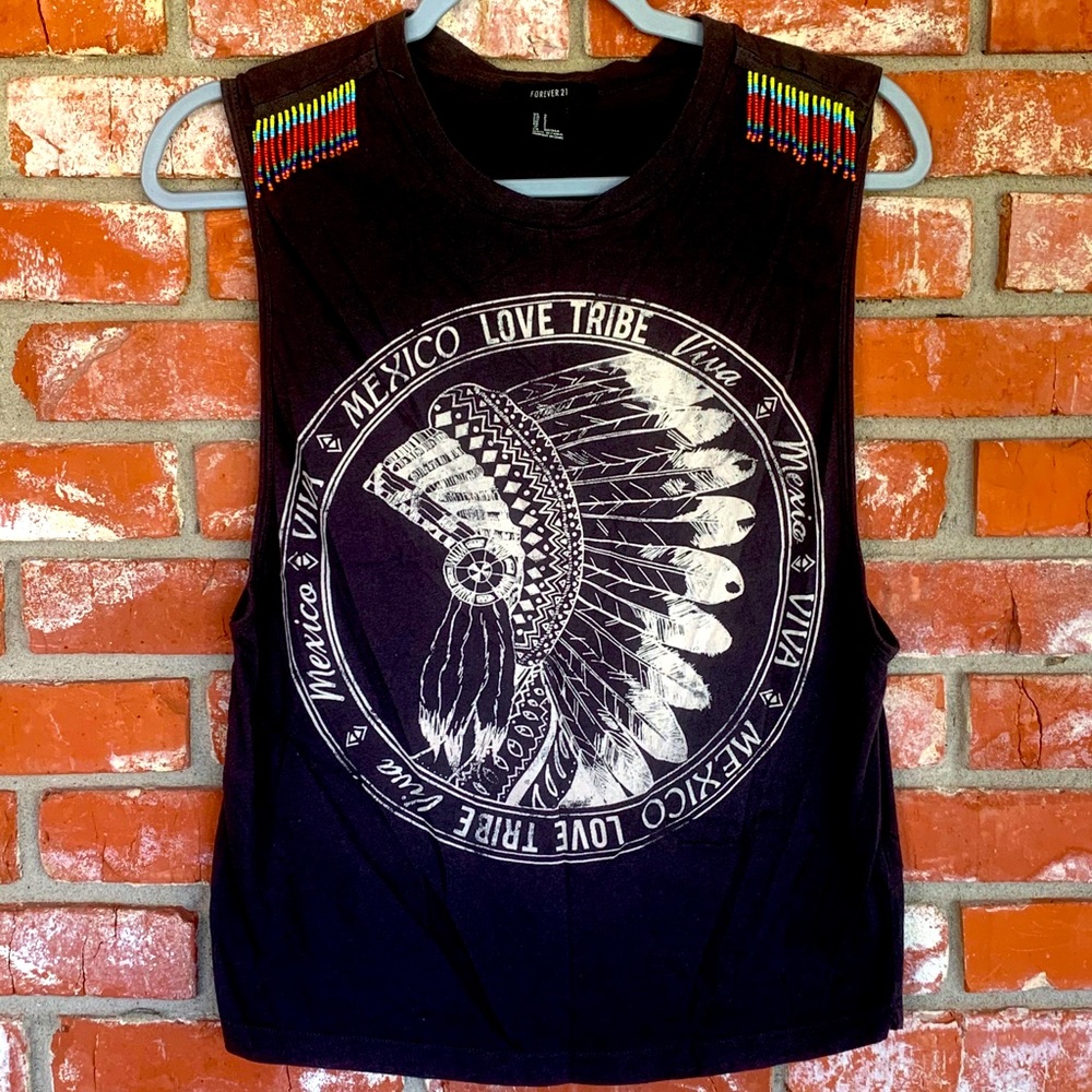 Forever 21 Beaded Muscle Tank